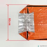 緊急アルミサバイバル寝袋 オレンジ 92cm×210cm 10枚入/包