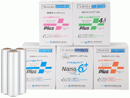 司化成 ストレッチフィルム N6P エッジ強化タイプ 6μ×500mm(485mm)×750m 6巻入/CS