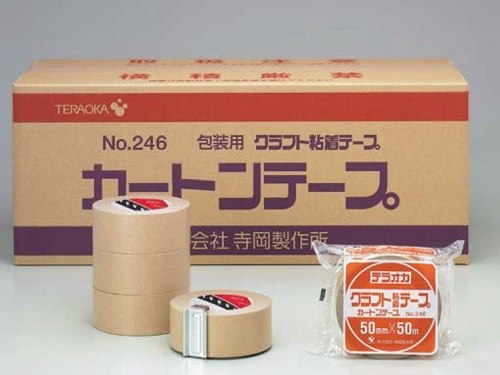 梱包ドットコム / 寺岡 カートンテープ No.246 25mm×50m 100巻入/CS